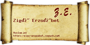 Zigó Erzsébet névjegykártya