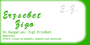 erzsebet zigo business card