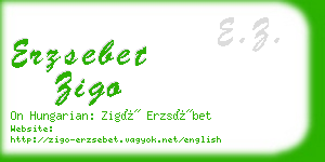 erzsebet zigo business card